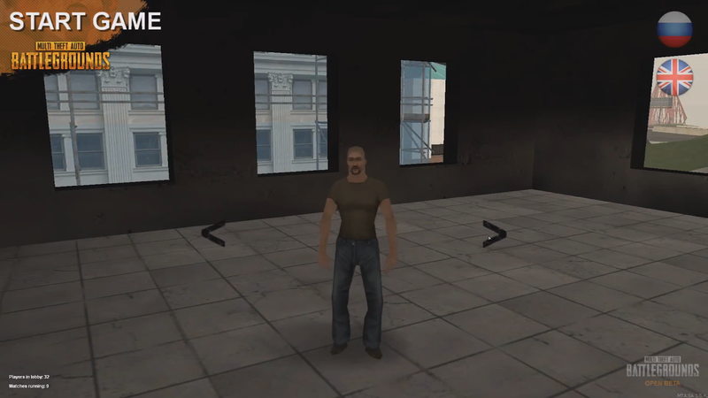 MTA Battlegrounds main menu